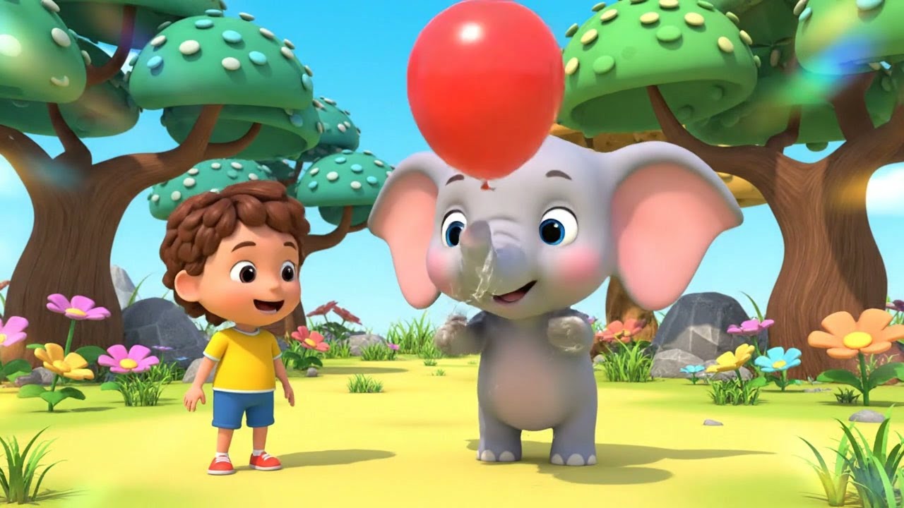 Baby Elephant Found a Magic Balloon 🐘 | Nursery Rhymes for Kids & Baby Songs