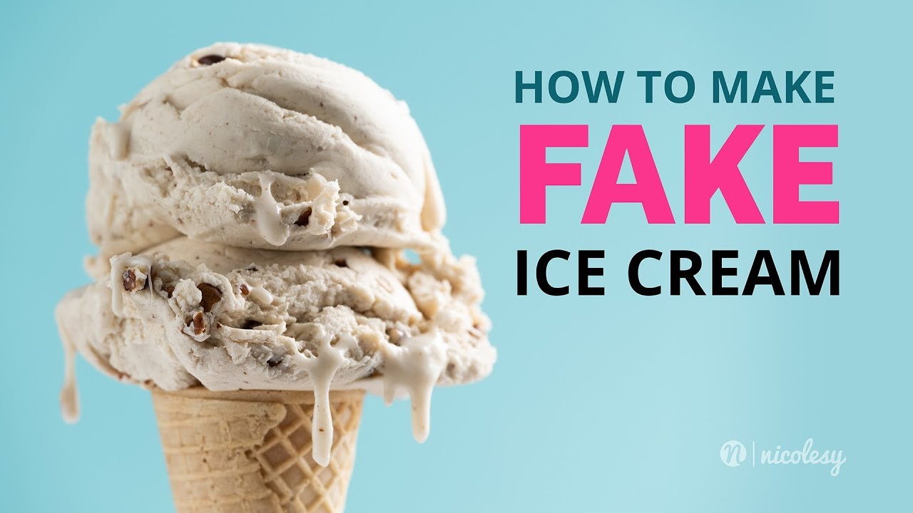 How to make fake ICE CREAM for food photography