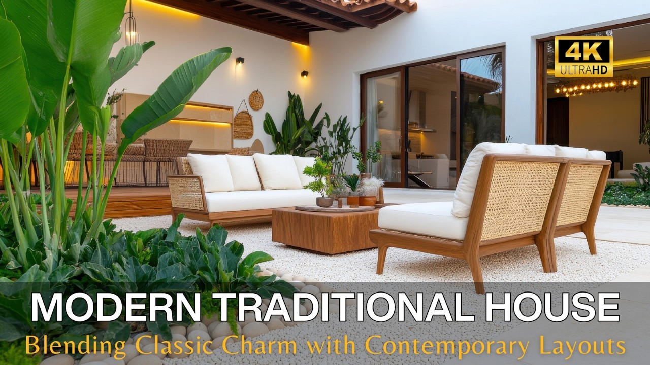 Top Modern Traditional House Designs | Small Single-Storey Homes with Elegant Courtyards