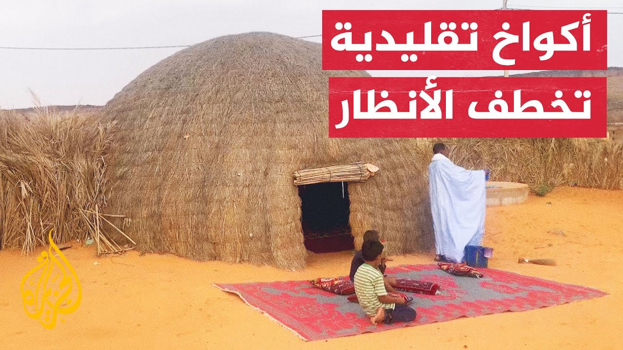 موريتانيا.. أكواخ بأشكال متنوعة من سعف النخيل تنتشر في مدينة أطار