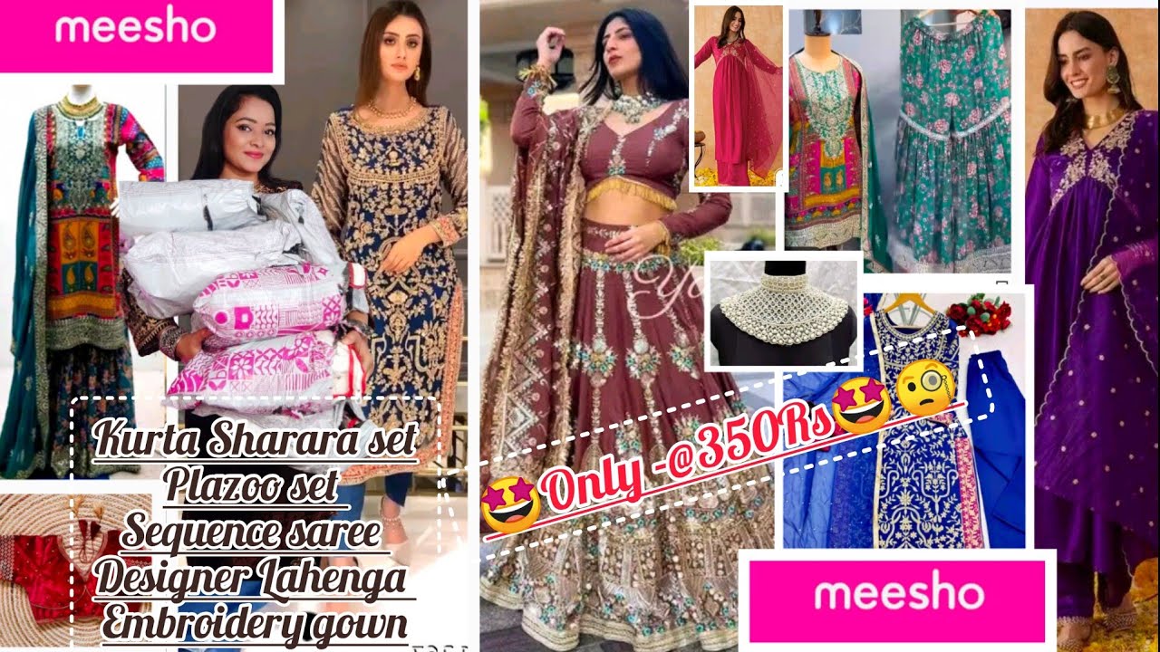😍👗||Meesho haul||Meesho party'wear kurta set haul/ 👗Designer sharara set/ Lahenga||wedding Dresses||