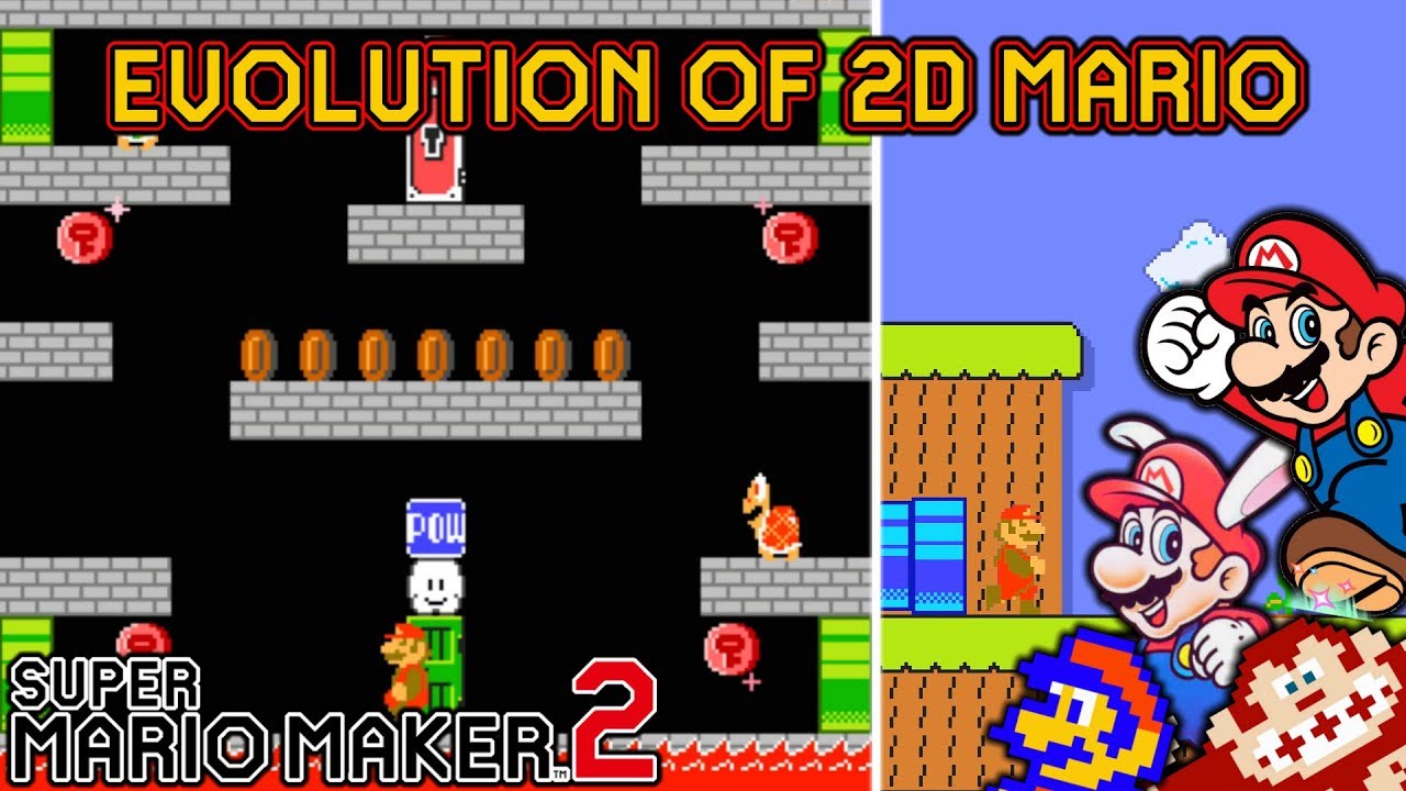 Super Mario Maker 2 - Incredible "EVOLUTION OF 2D MARIO" Level