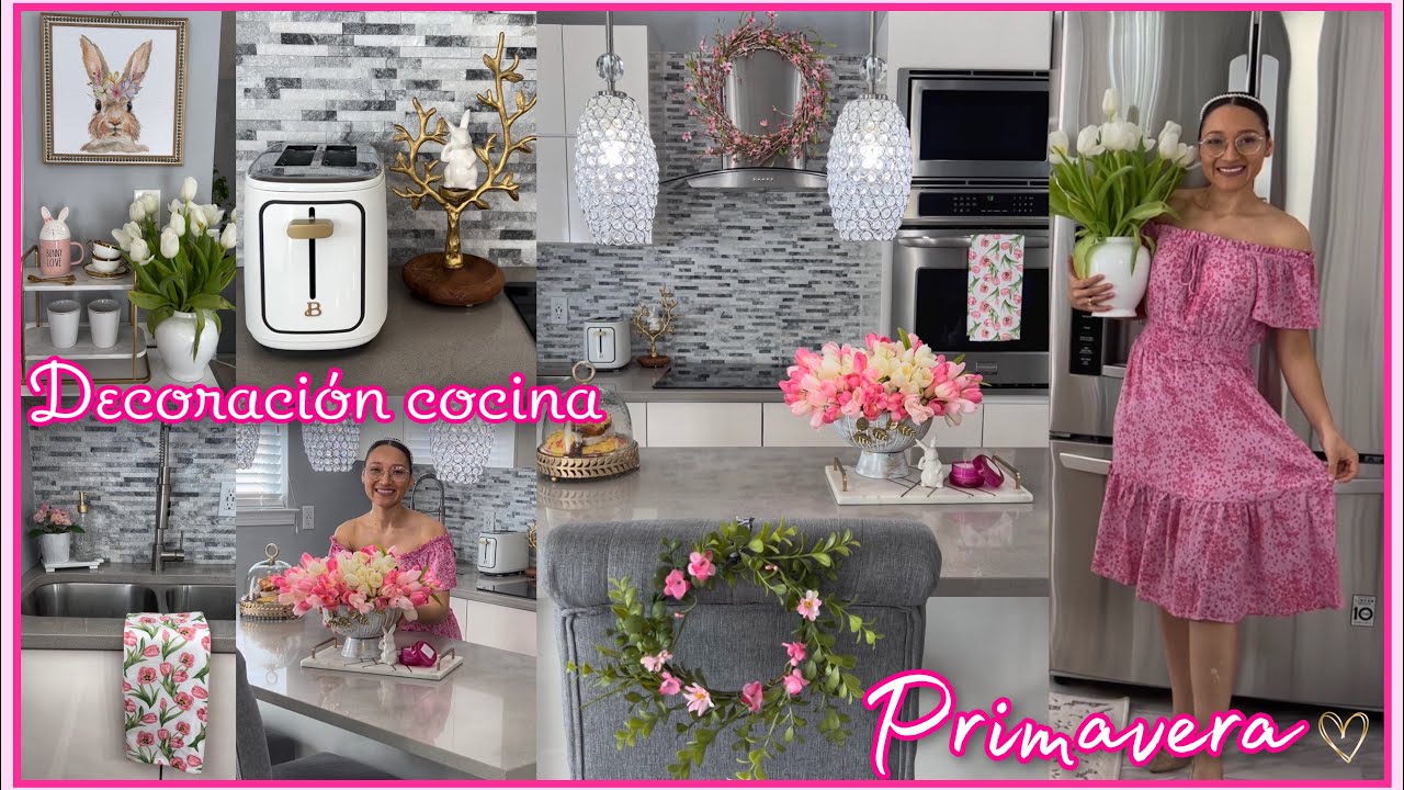 DECORA TU COCINA PARA PRIMAVERA 2023🌸COLOR EN TENDENCIA Spring Kitchen Decor|#lauraweymandecolin