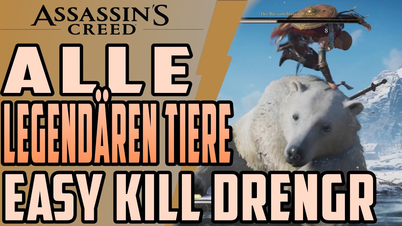 Assassins Creed Valhalla Guide - ALLE Legendären Tiere - Easy Kill - Drengr Meisterjäger Trophy
