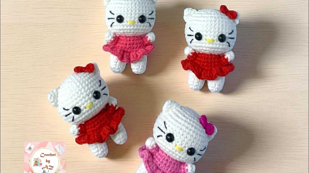 #6 | Part 2/2: Ears, Arms, Bow and Assembling | Hello Kitty Crochet Tutorial (step by step) 