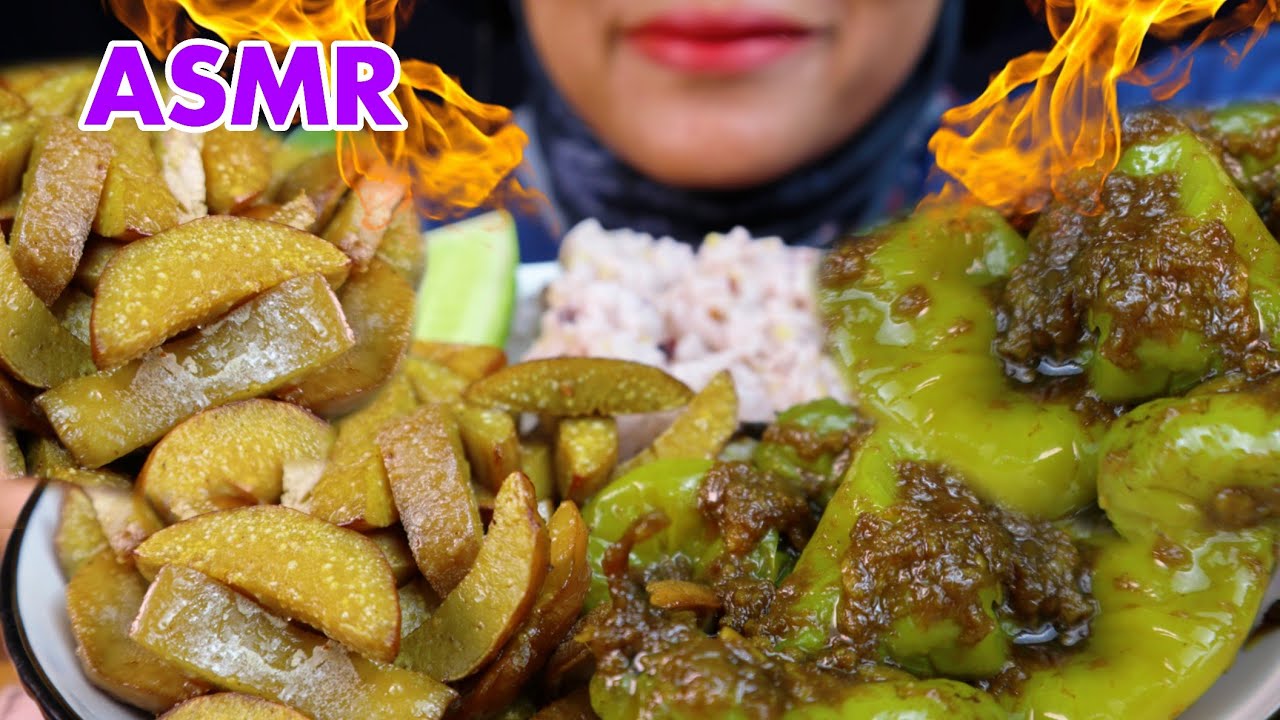 PEDES NYELEKIT  || ASMR MUKBANG ASE CABE GENDOT + JENGKOL GORENG + TEMPE GORENG & LALAPAN || EATING