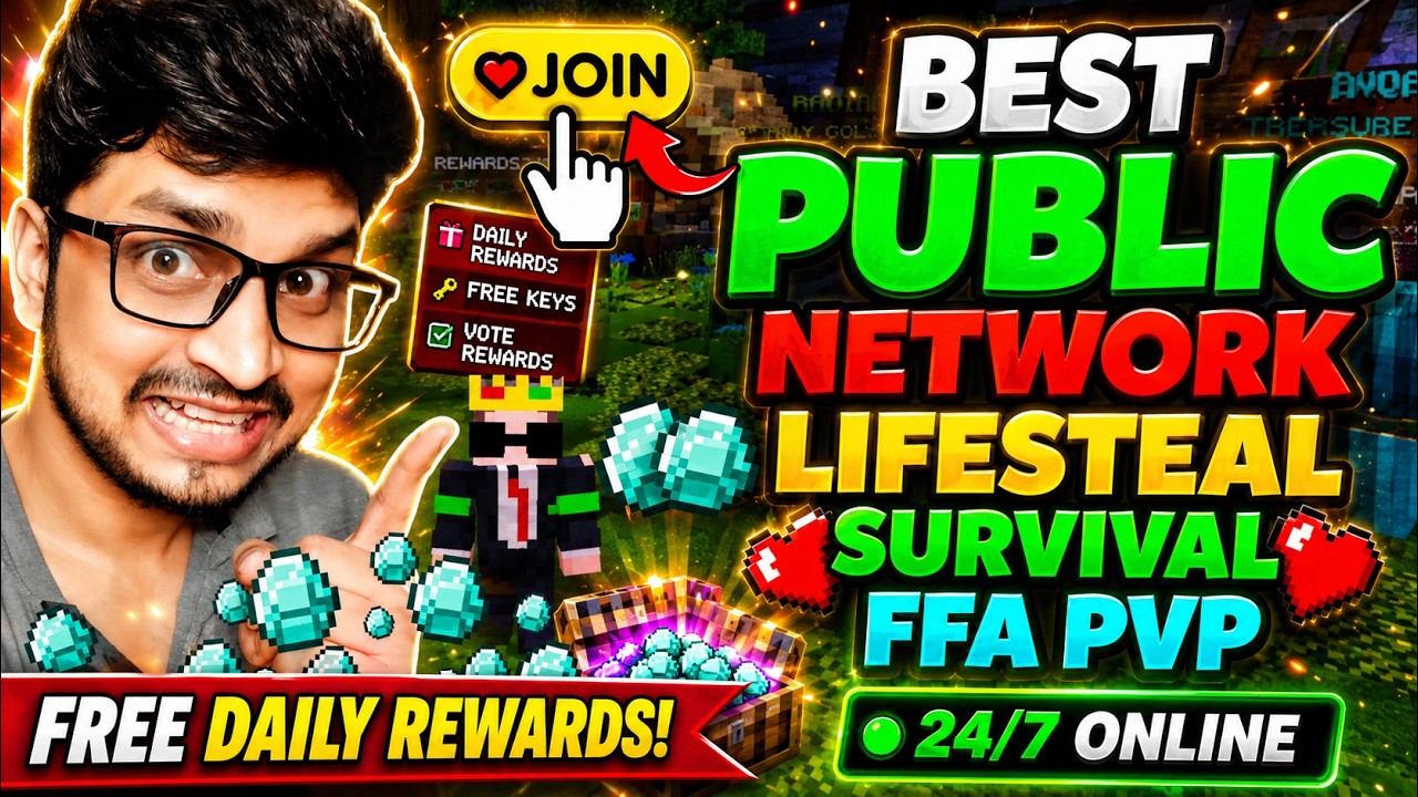 Best Public Lifesteal + PVP SMP Minecraft | 26.1 Best Public Server Cracked 24/7 Online❤️