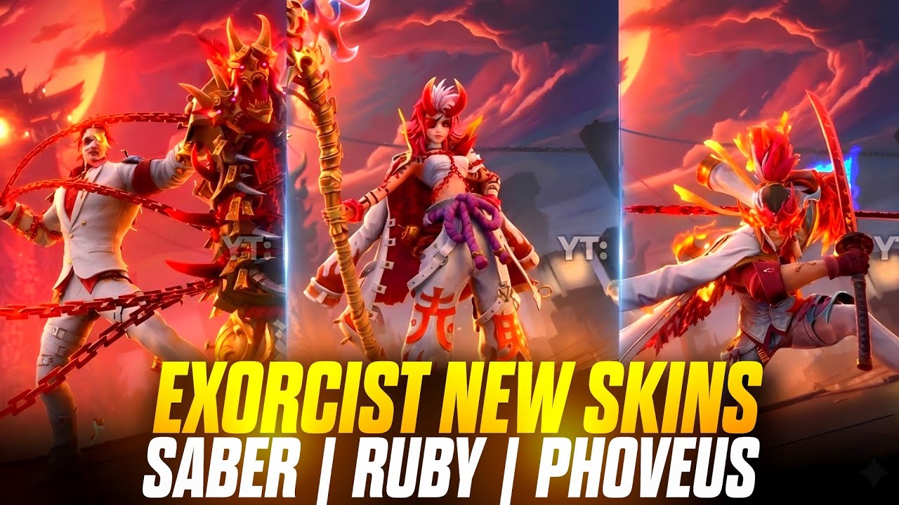 New Exorcist Saber, Ruby & Phoveus Upcoming Skins Gameplay | Moba Legends 5v5 | Vrin Official 