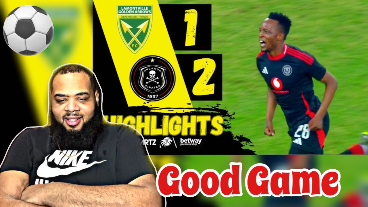 AMERICAN REACTS to GOLDEN ARROWS vs ORLANDO PIRATES ‣ ALL GOALS & HIGHLIGHTS ⚽️