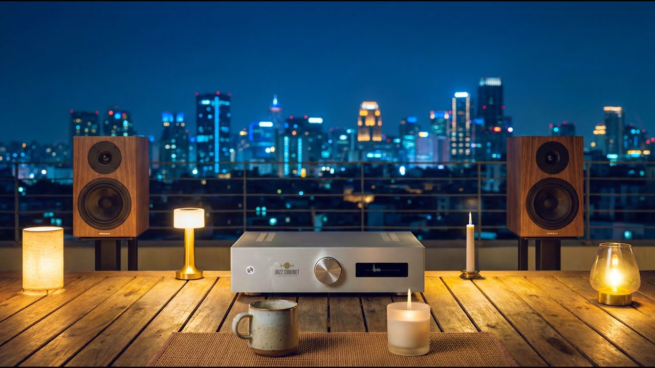 Night Rooftop Smooth Jazz 🌙 Cozy Lounge Jazz for Late Night Chill | Jazz Cabinet