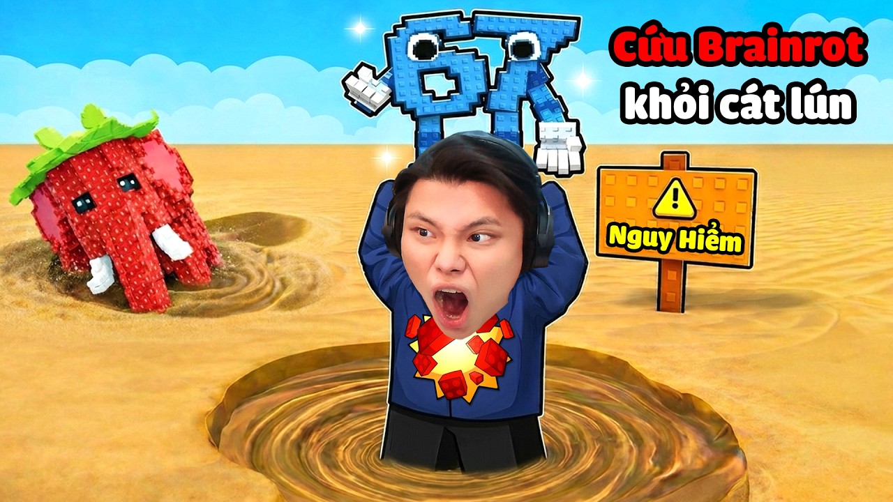 [ROBLOX] JayGray Cứu Brainrot Khỏi Cát Lún Nguy Hiểm🦶⛱️Thử Thách Kéo SCP-067 KID Bị Chìm Xuống