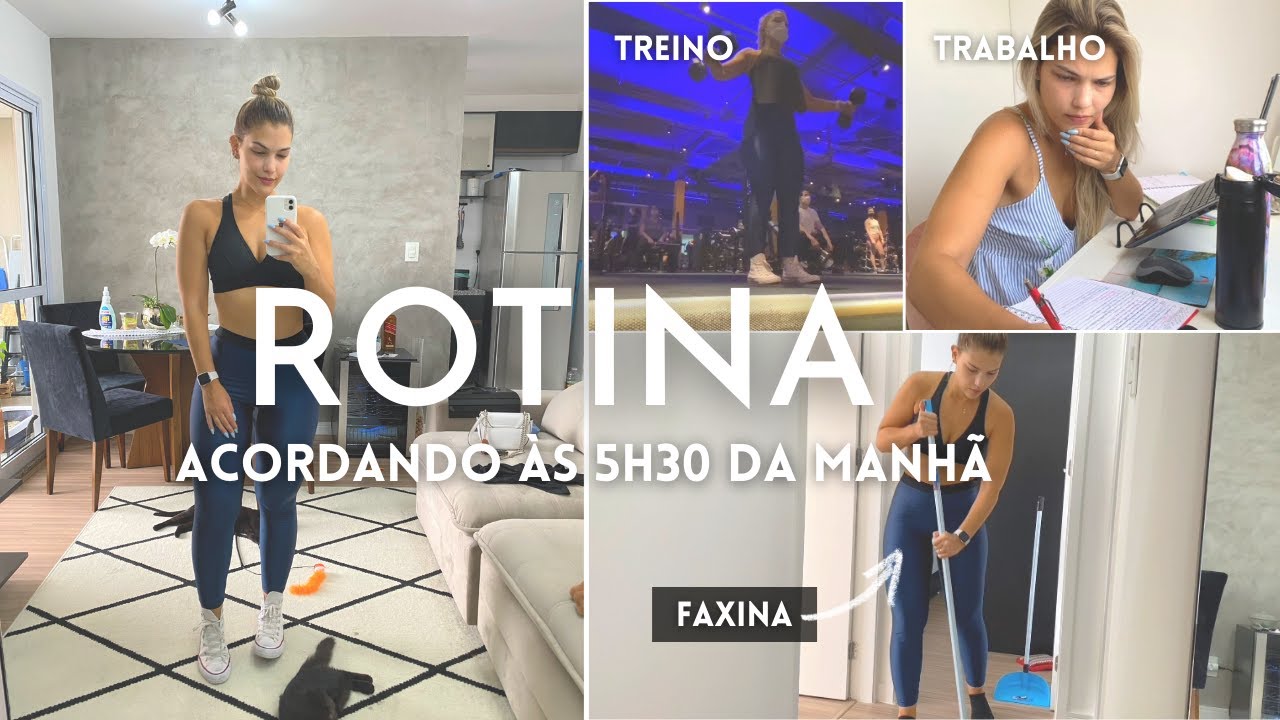 ROTINA ÀS 5H30 DA MANHÃ | TREINO, TRABALHO E FAXINA