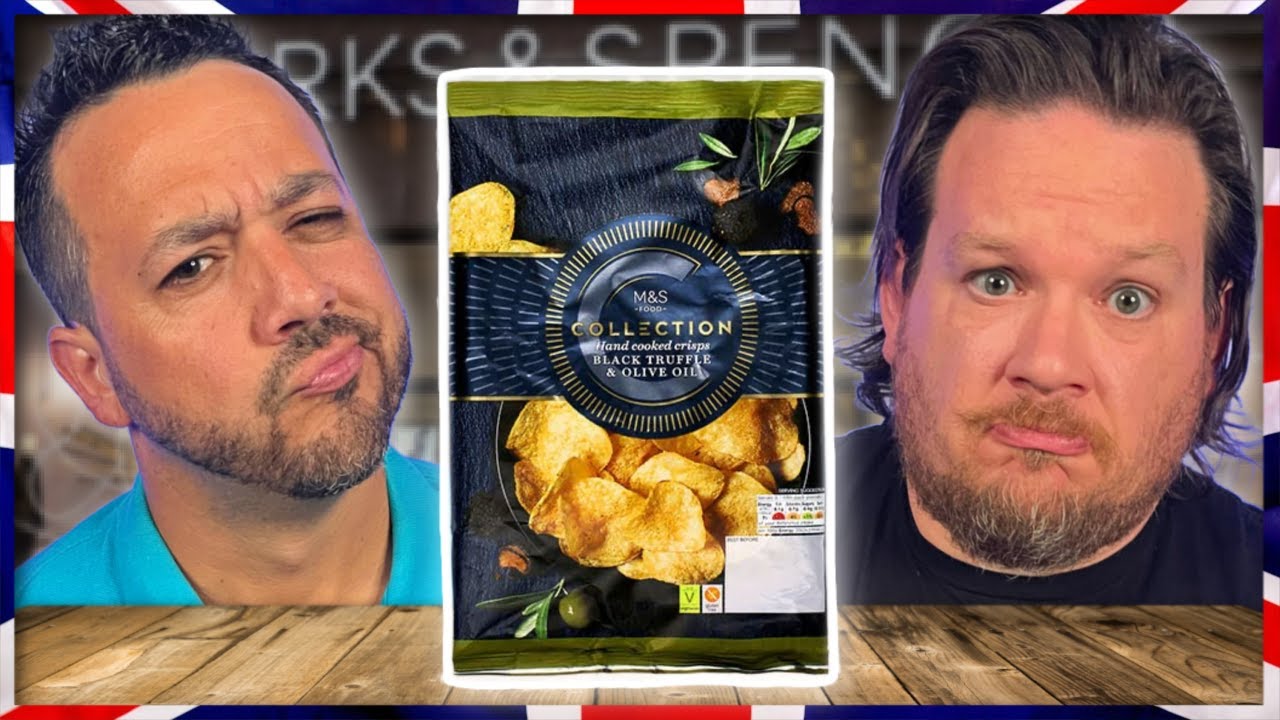 Американцы пробуют ассорти британских чипсов Marks & Spencer!