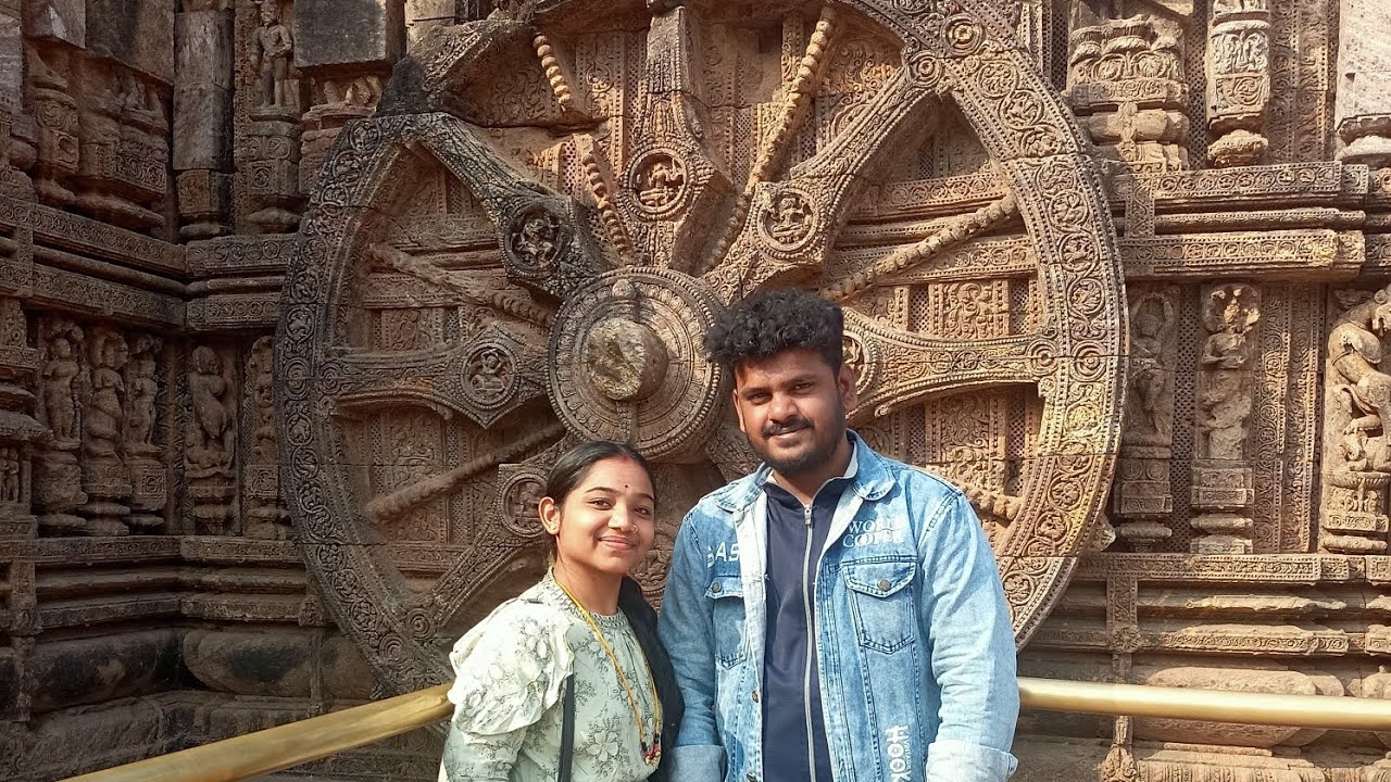 My wife girl happy love.  Sun Temple, Konarakକୋଣାର୍କ