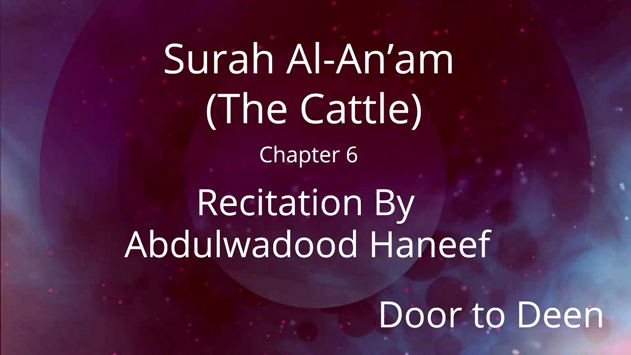 Surah Al-An'am (The Cattle) Abdulwadood Haneef Quran Recitation