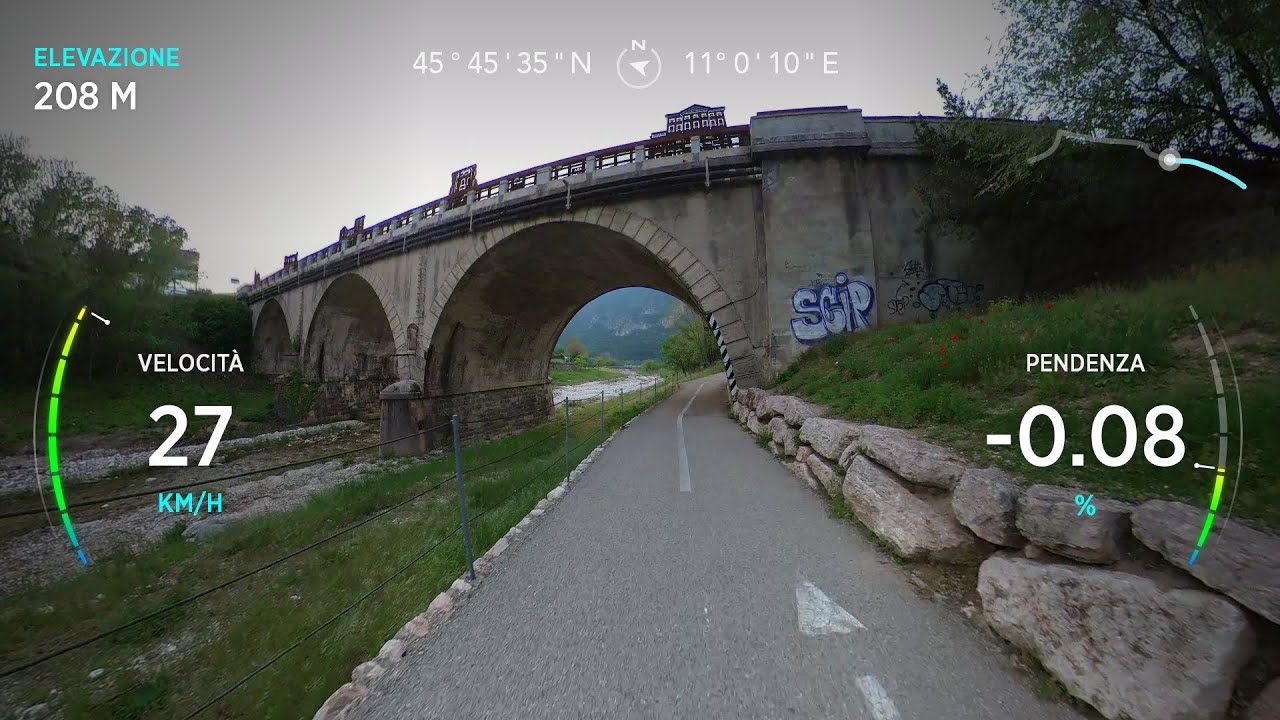 4K POV pista ciclabile in Trentino - Italy