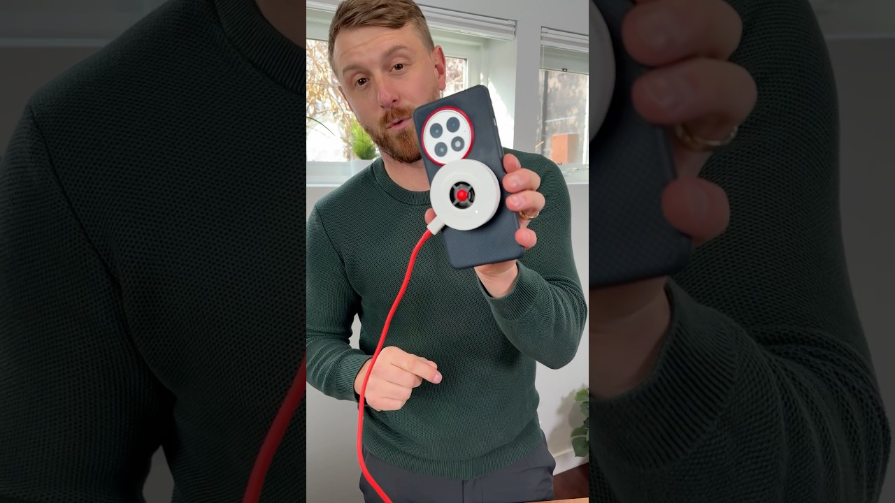 The OnePlus Magnetic Charger at 50W speeds! Even has a fan to keep your phone cool 😎 #tech