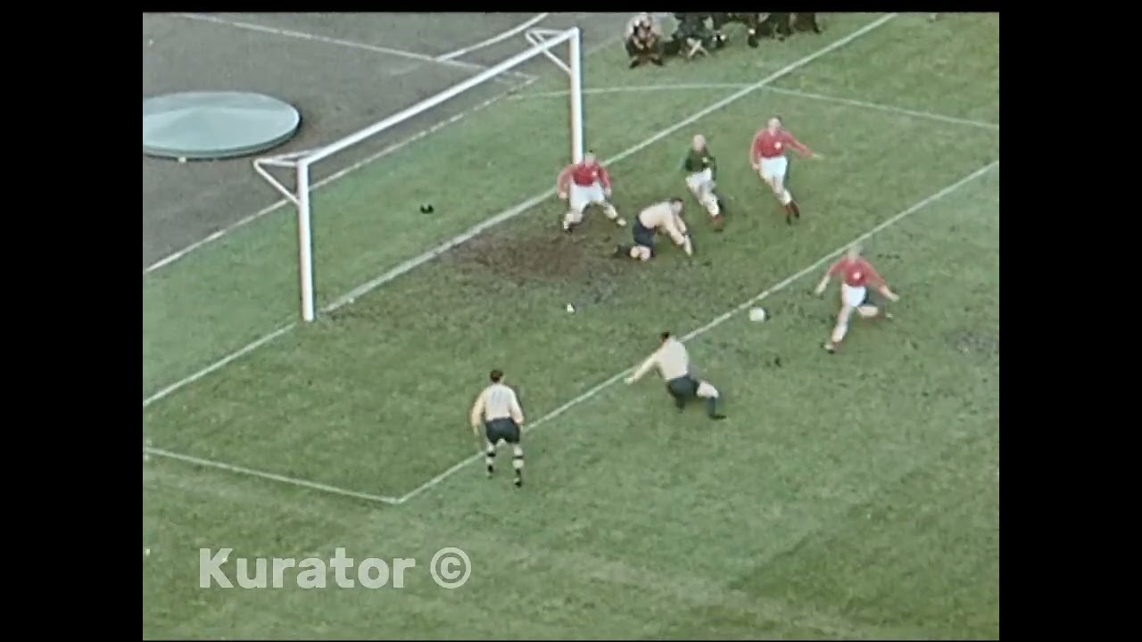 sweden vs Denmark   Råsunda 1962 - soccer match - football match -