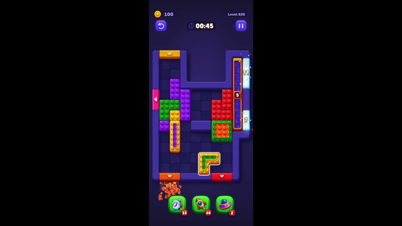 Block Out Level 626 Solution Explained ✅  + Replay