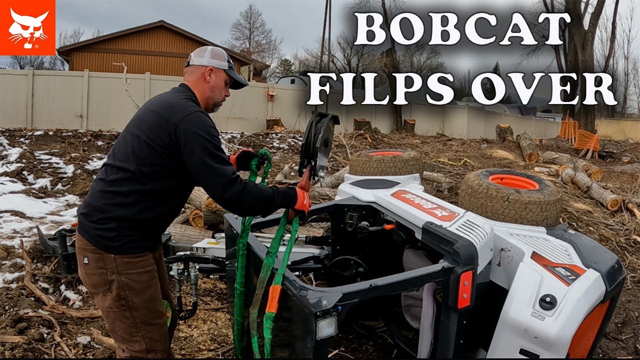 Bobcat L28 Flips Over
