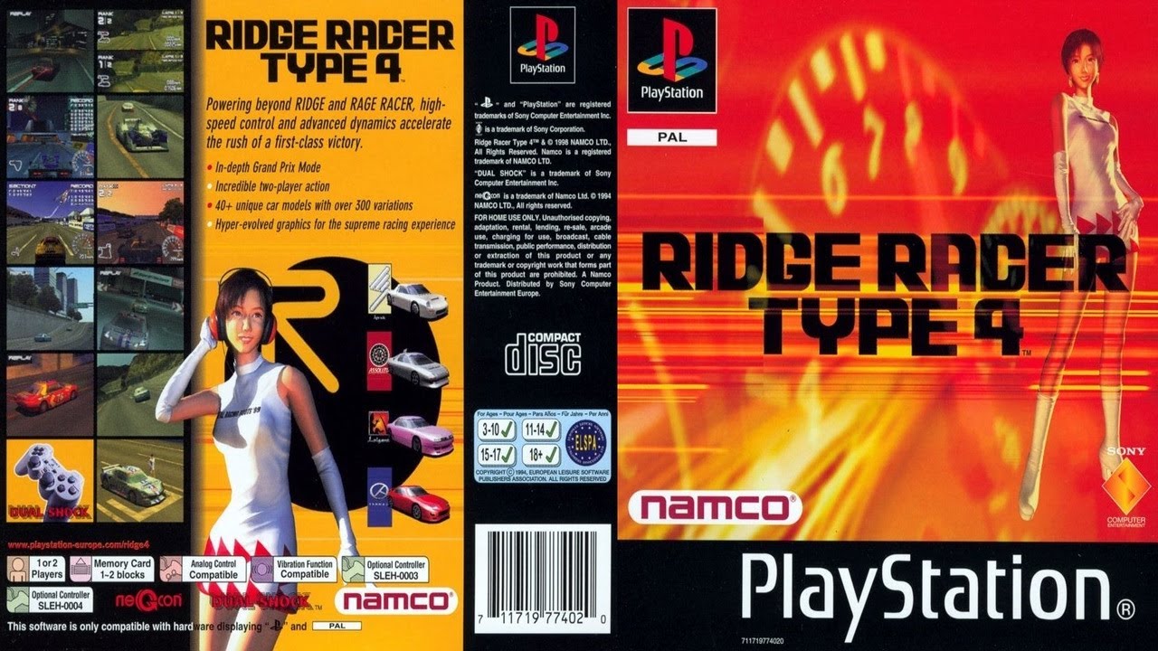 R4: Ridge Racer Type 4 (1998) - Full Gameplay | PS1 | UHD | 4K |