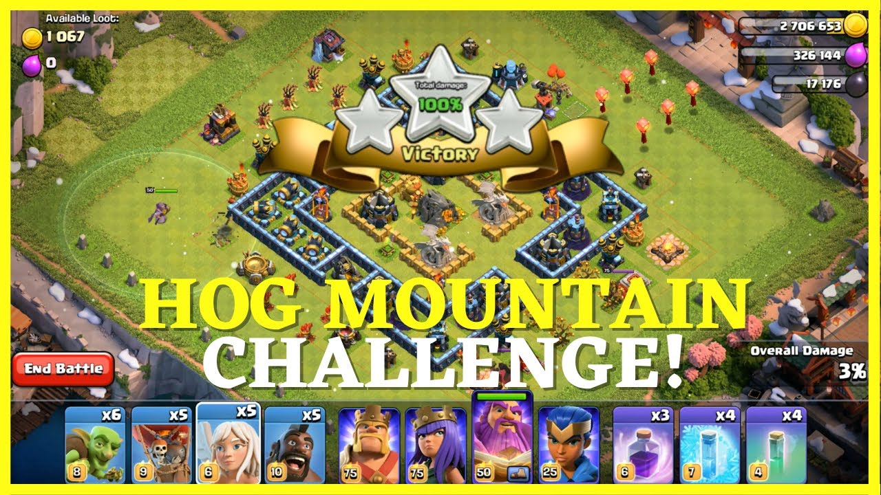 HOW TO 3 STAR THE HOG MOUNTAIN CHALLENGE IN CLASH OF CLANS - COC