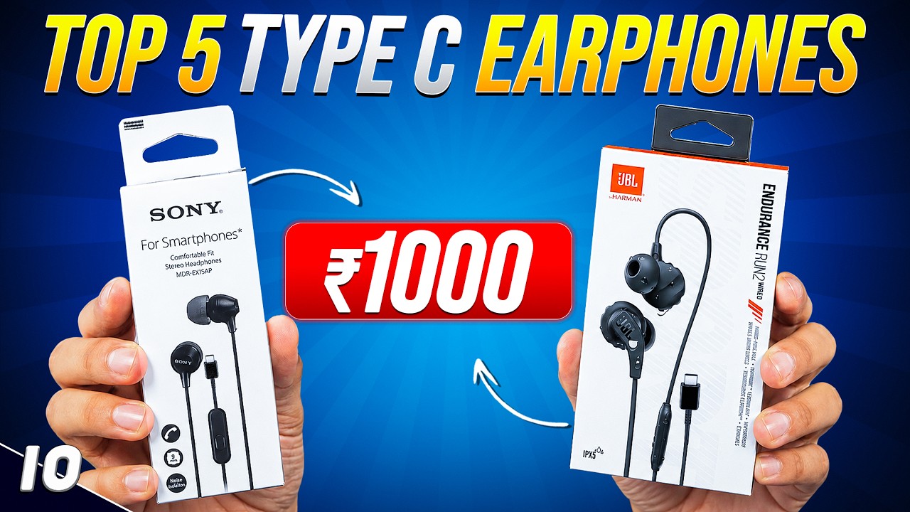 [TOP 3] Best Type C Earphones Under ₹1,000 🎧 Best Type C Earphones in 2026