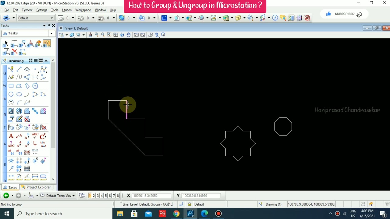 How to Group & Ungroup in Microstation ?