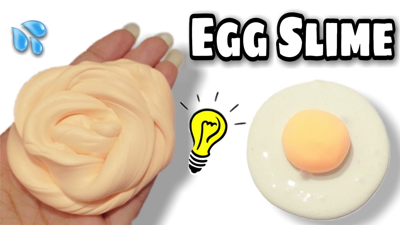 Egg slime 😱 How to make egg slime | How to make slime with fluffy clay  | Egg clay slime #slime
