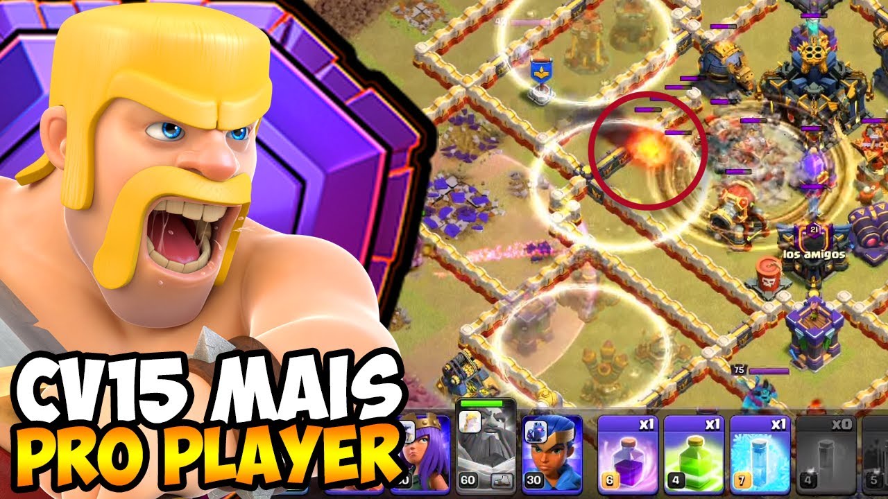 CV15 DESTRUINDO CV17 COM 100 TROPAS! ELE DERRUBA QUALQUER VILA, O MELHOR CV15 DO CLASH OF CLANS!
