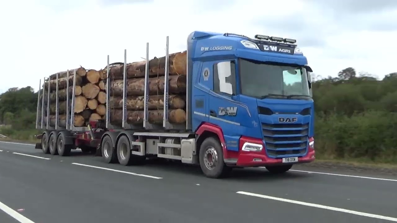 Extreme Truckspotting on a Windy A75 Pt1
