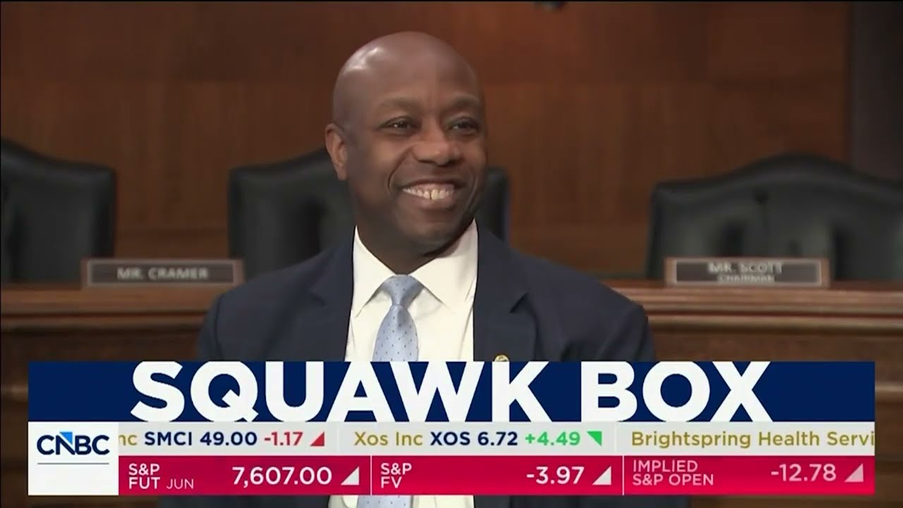 Chairman Tim Scott Joins CNBC's Squawk Box Live from the Banking Committee Hearing Room