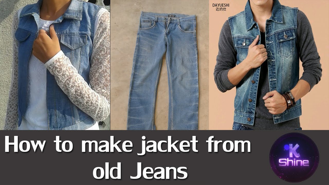 How to make jacket form old jeans | पुरानी जिंस से बनाये जेकेट | KshineDIY