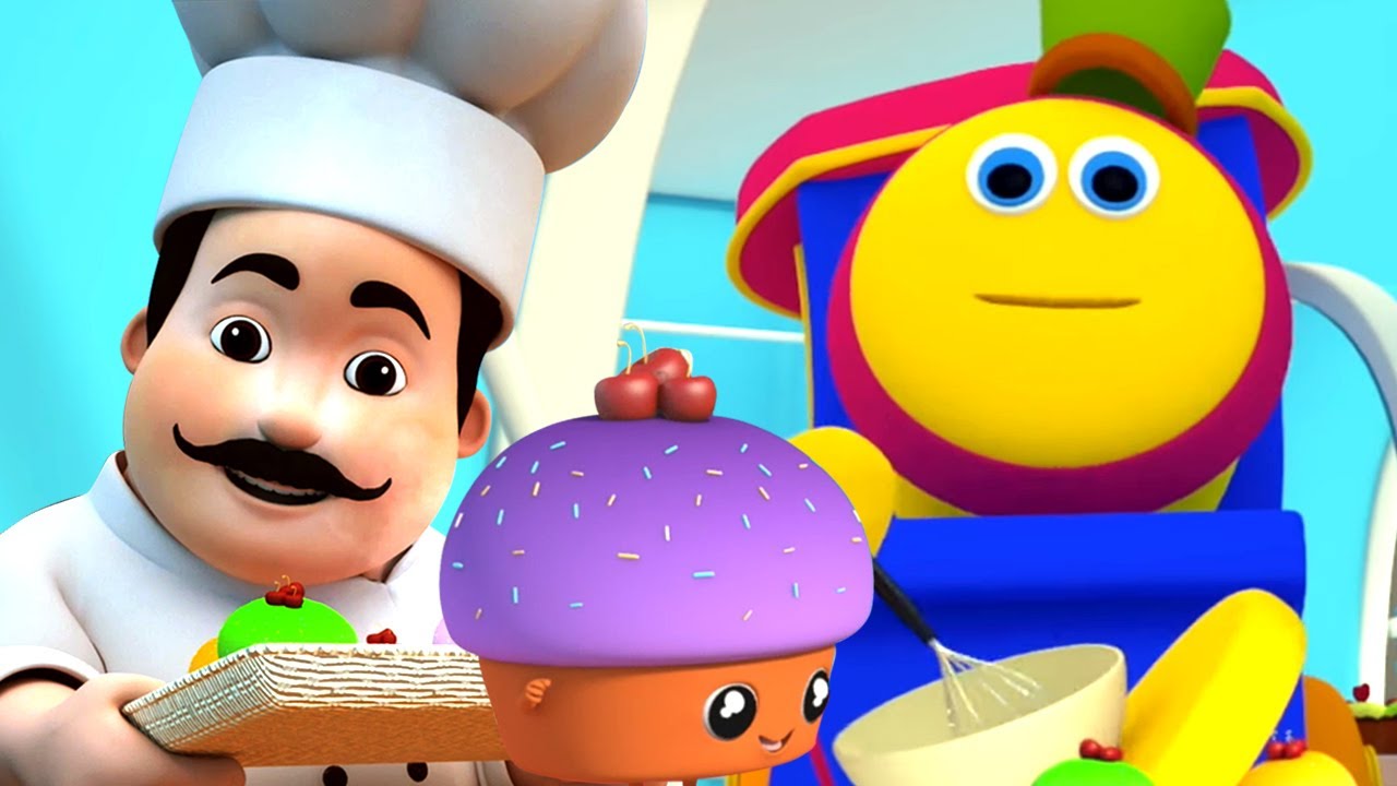 bob o trem | homem queque | canções infantis | Bob Train Rhymes | Muffin Man | Baby Rhymes