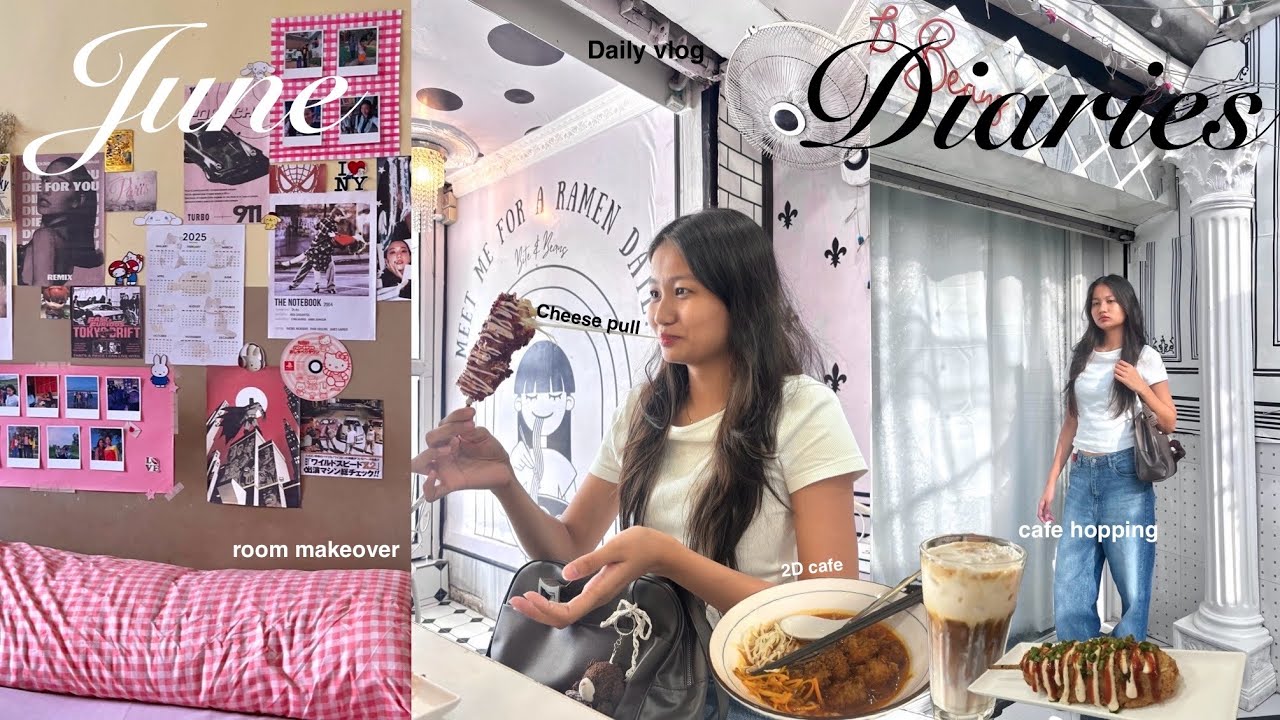 June diaries ⋆˙⟡ dorm room makeover, cafe hopping⋆˚࿔