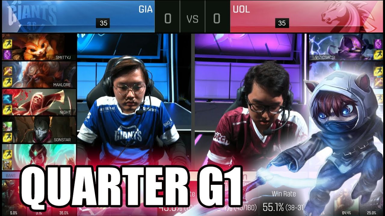 GIANTS vs Unicorns of Love | Game 1 Quarter Finals S6 EU LCS Summer 2016 PlayOffs | GIA vs UOL G1 QF