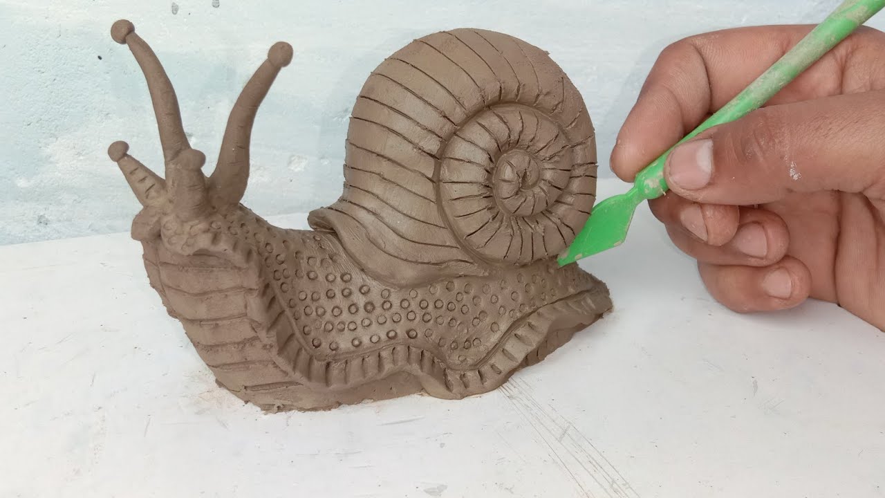 snail making | how to make snail with clay #snail #clayart #claycraft #trending #sculpture