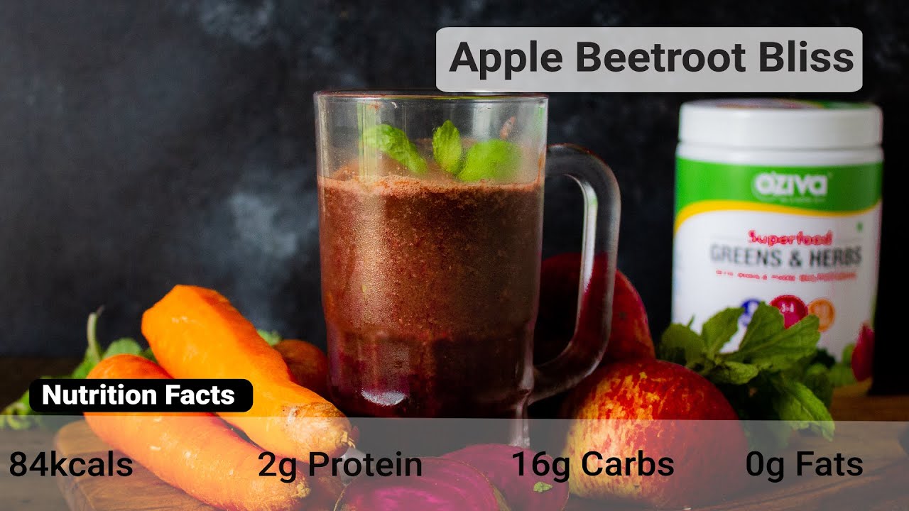 Super Body Detox Smoothie at Home - Beetroot, Apple and Carrot smoothie