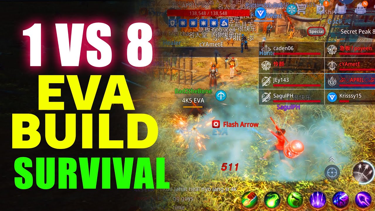 MIR4 PvP: Eva Arbalist Build – 1 vs 8 Solo Showdown!