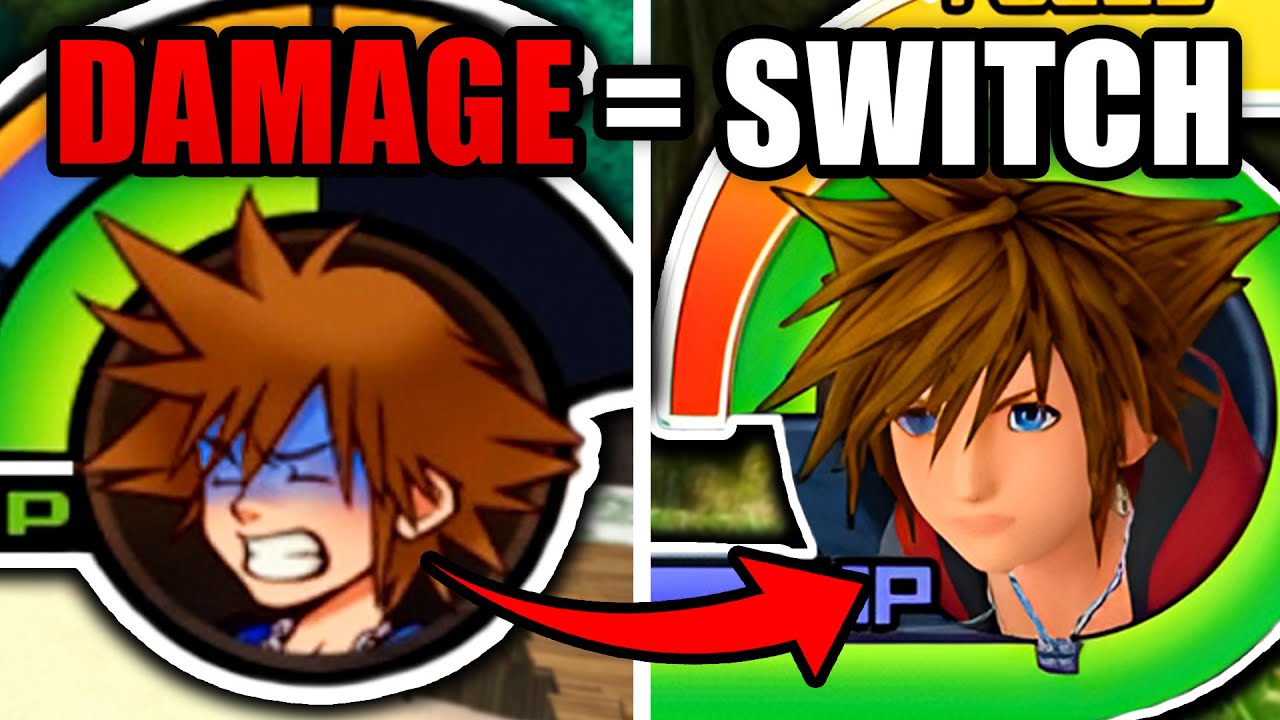 Kingdom Hearts, но когда я получаю урон, игра меняется!