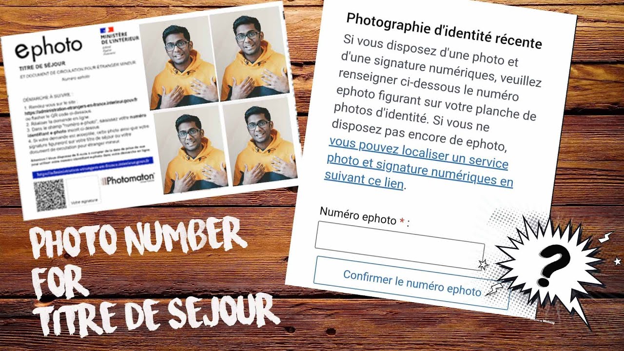 Как получить номер фотографии для Titre de Sejour (или любого документа) во Франции