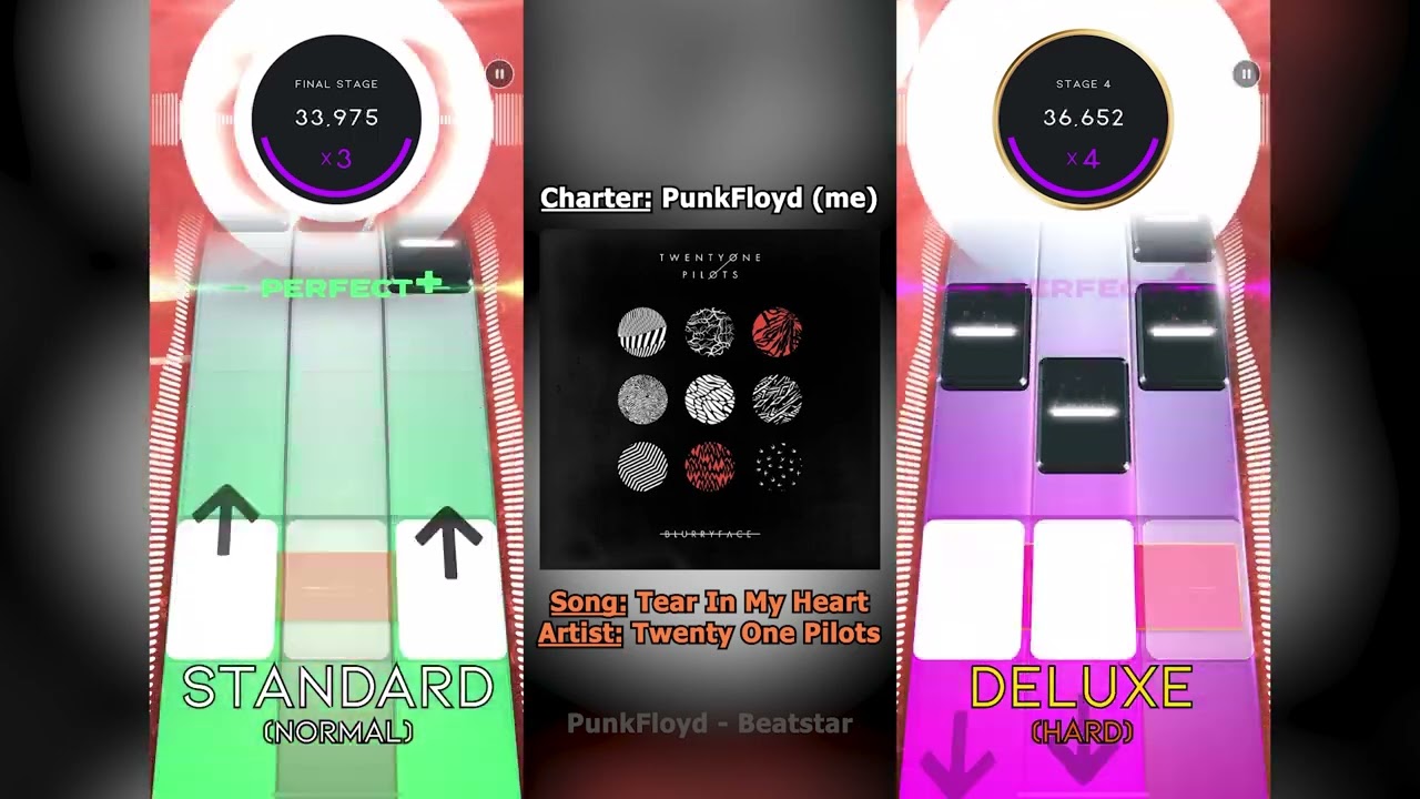 [Beatclone] Tear In My Heart - Twenty One Pilots (Chart Comparison)