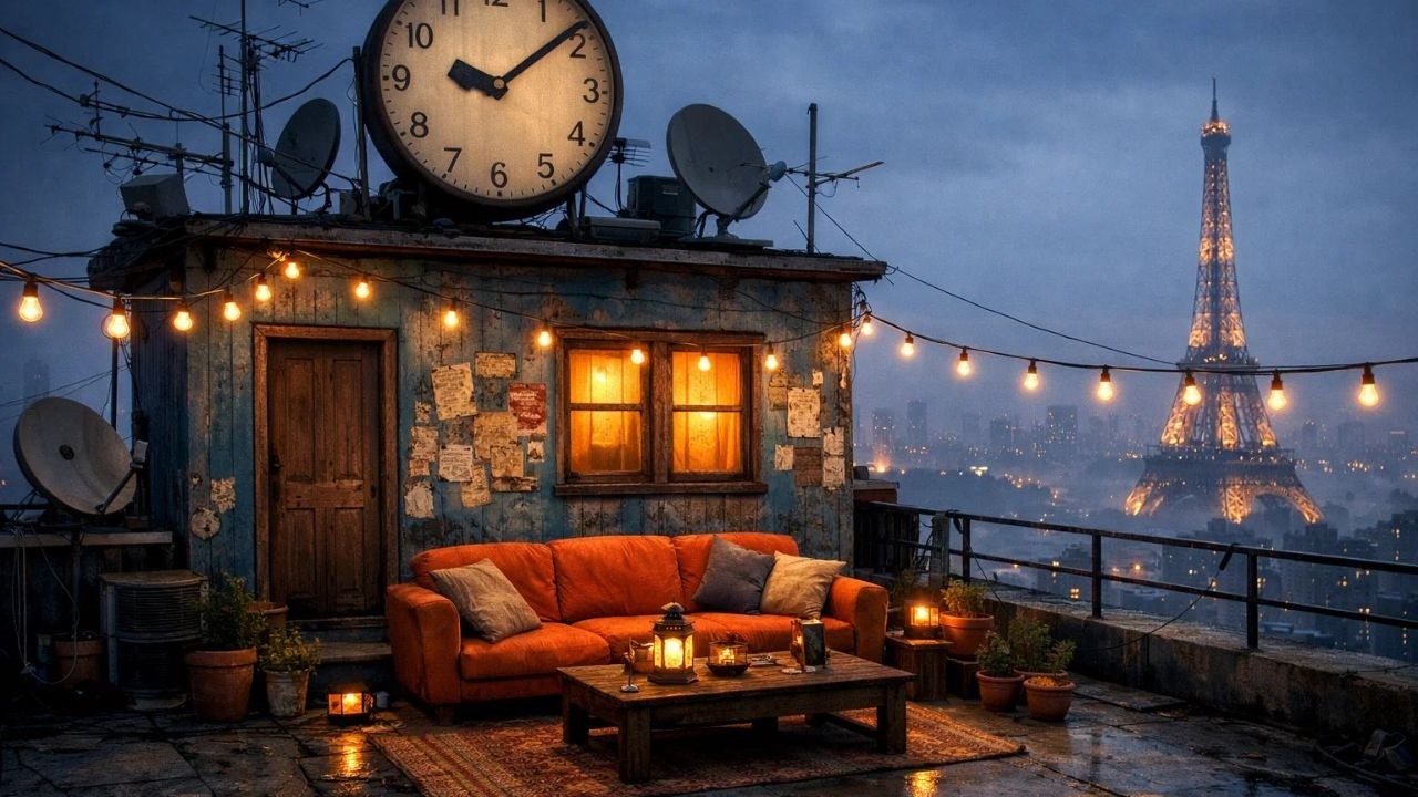 Lofi Hip Hop Beats 🎧 Chill Urban Rooftop Vibes & Retro Japanese City Ambience 🌃 Lofi Study