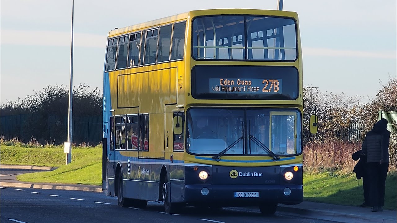 Ride on Dublin Bus AX619 on route 27B (Coolock Lane - Harristown)