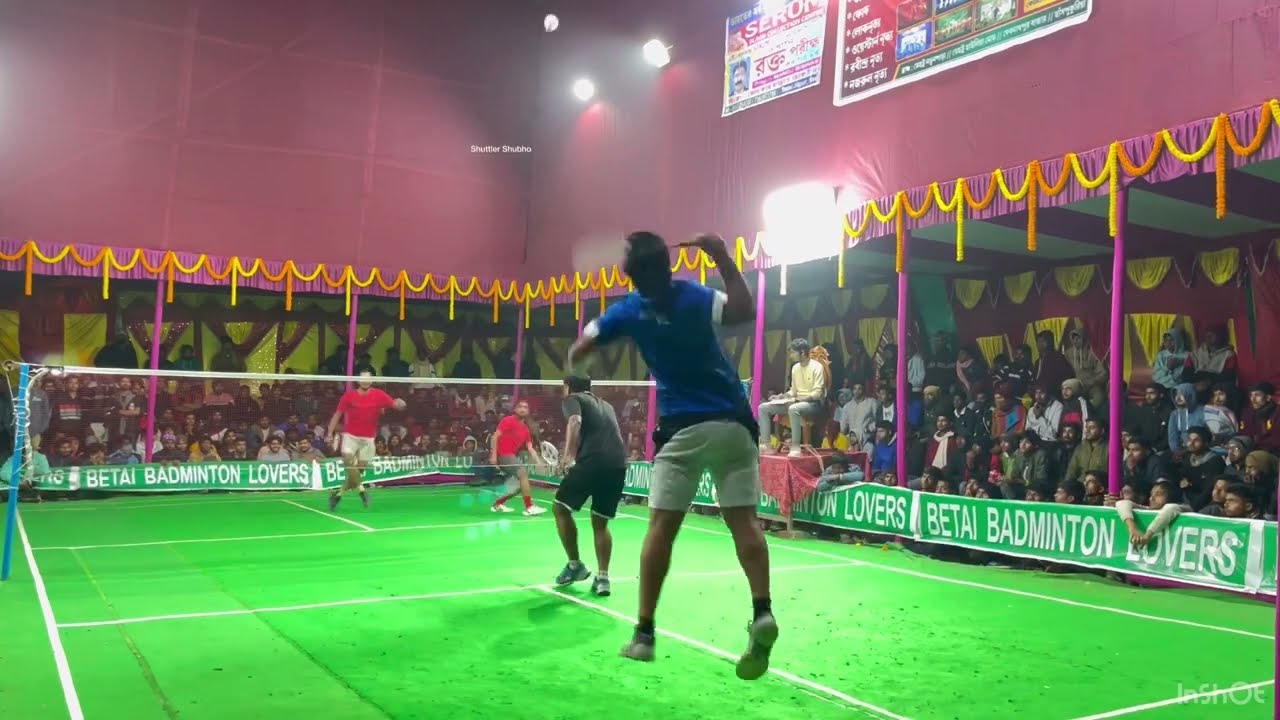 Awesome Badminton Rally #shuttlershubho #badmintonmatch #outdoorbadminton #smash #shorts