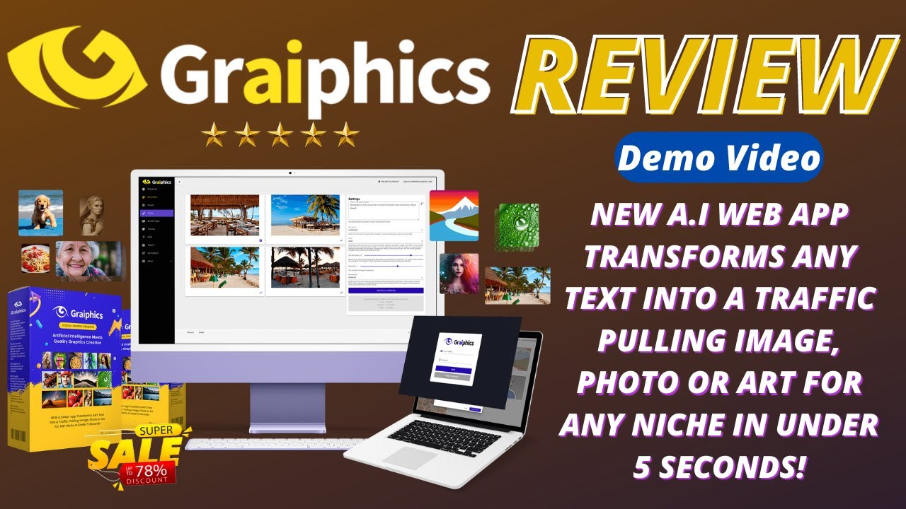Graiphics Review 2022 - The Best A.I. Text-To-Image Platform! (Demo Video)