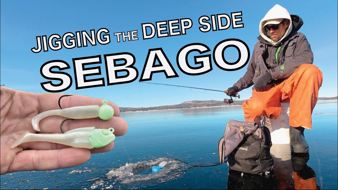 Ice Fishing First Ice On The DEEP Side of Sebago Lake!!
