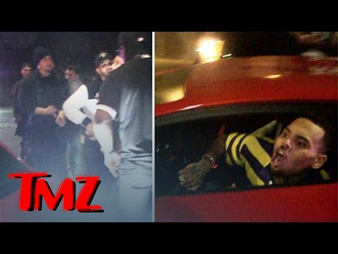 Chris Brown -- Crowd Swarms Lambo ... Ragin' Against the Machine | TMZ