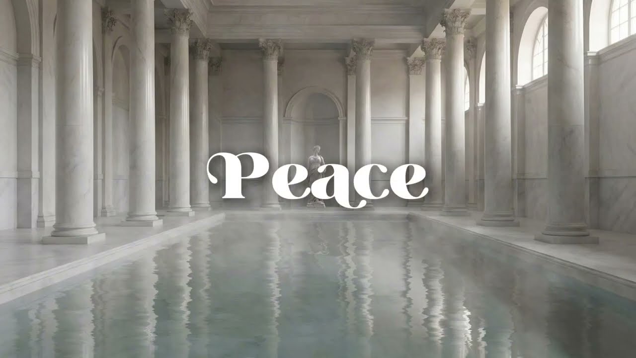 Pure Peace 🏛️ Marble Bathhouse Ambience | Healing Frequencies & Gentle Water Echoes 수면음악, 백색소음