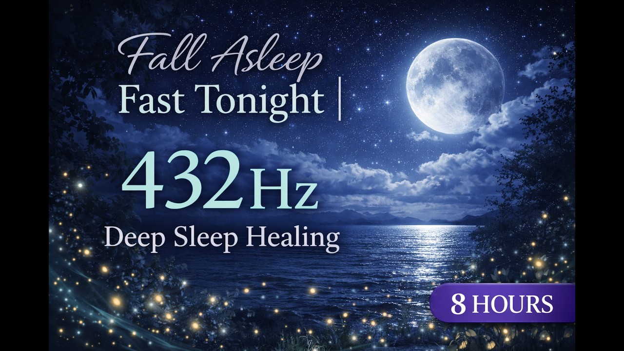 Fall Asleep Fast Tonight ｜ 432Hz Deep Sleep Healing (8 Hours)